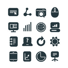 Poster - Different SEO icons set. Design elements