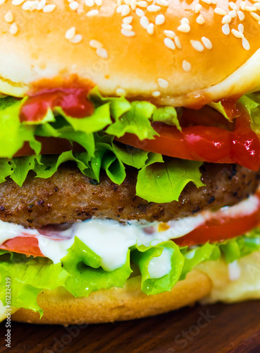 Obraz na płótnie canvas Burger