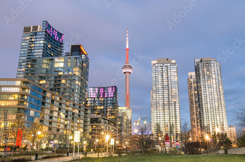 Plakat na papierze fotorealistycznym Panoramę centrum Toronto