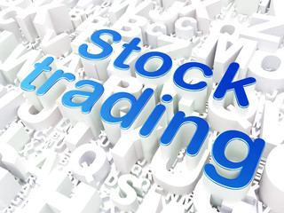 Finance concept: Stock Trading on alphabet background