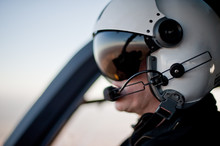 Pilot Im Rettungshubschrauber Hubschrauber Cockpit
