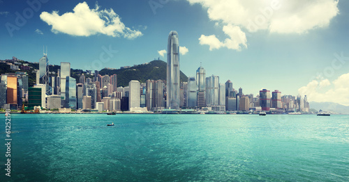 Naklejka samoprzylepna Port w hong Kongu