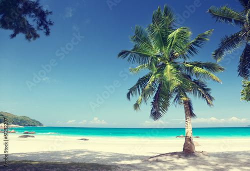 Obraz na płótnie canvas dwuczęściowy "dyptyk" Anse lazio beach praslin island, seszele