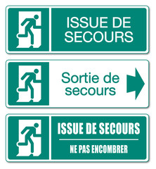 Sticker - Panneau Sortie de secours.