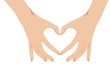 © nipitphand - Female hands form a heart symbol vector illustration
