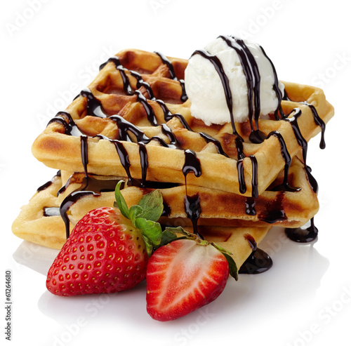 Naklejka - mata magnetyczna na lodówkę Belgium waffles