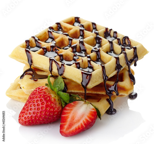 Naklejka - mata magnetyczna na lodówkę Belgium waffles