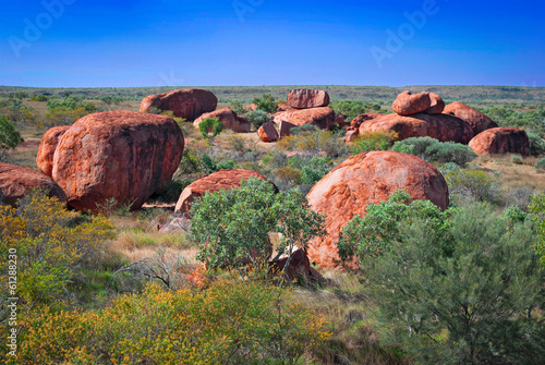 Obraz na płótnie canvas czteroczęściowy "tetraptyk" Devils marmury, terytorium północne, australia