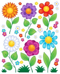 Poster - Cartoon flowers collection 3