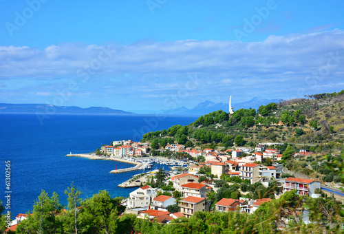 Plakat na papierze fotorealistycznym Widok na podgora lazurowy