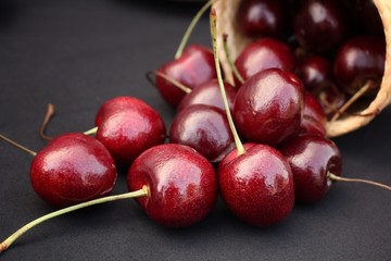 Canvas Print - fresh cherries