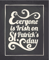 Canvas Print - Chalkboard St. Patrick's Day Design