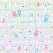 Seamless pattern with a cute bears. Vector illustrations.
