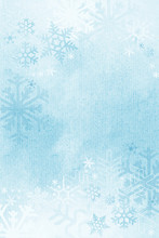 Textured Winter Snowflake Background With Room For Copy Space.