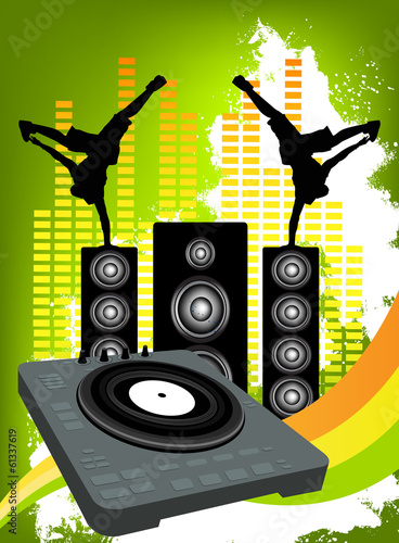 Plakat na papierze fotorealistycznym Backgorund hip hop