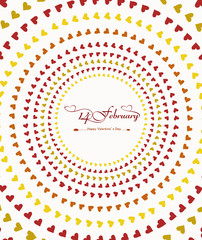 Wall Mural - beautiful card colorful for valentine's day stylish heart design