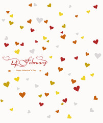 Wall Mural - card for valentine's day heart beautiful background vector