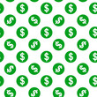 Dollar sign seamless pattern on white background