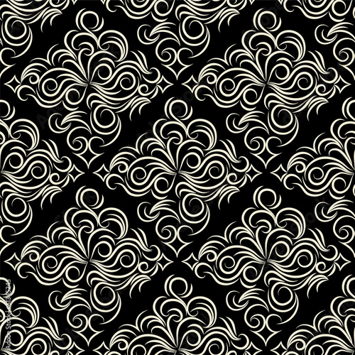 Board z aluminiowym obramowaniem Bezszwowe tapeta.kaligraficzne pattern.floral tło