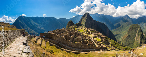 Board z aluminiowym obramowaniem Tajemnicze miasto - Machu Picchu, Peru, Ameryka Południowa.