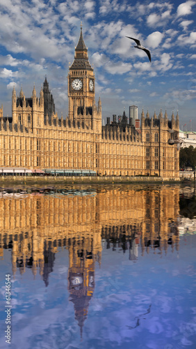 Obraz na płótnie canvas Słynny big ben w londynie, anglii