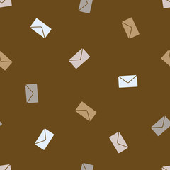 Sticker - seamless background: envelope newsletter