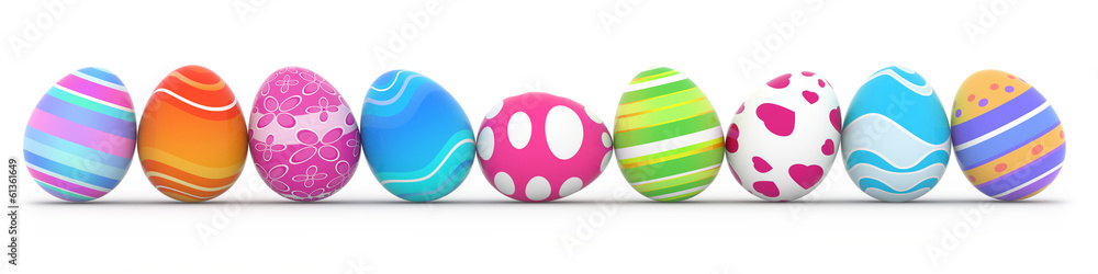 colorful easter eggs - obrazy, fototapety, plakaty 