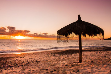 Wall Mural - Scenics from the beaches of the sea of cortez, where the desert meets the sea, Baja California sur Mexico.