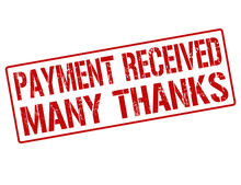Payment Received Many Thanks Stamp