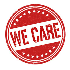 We care stamp