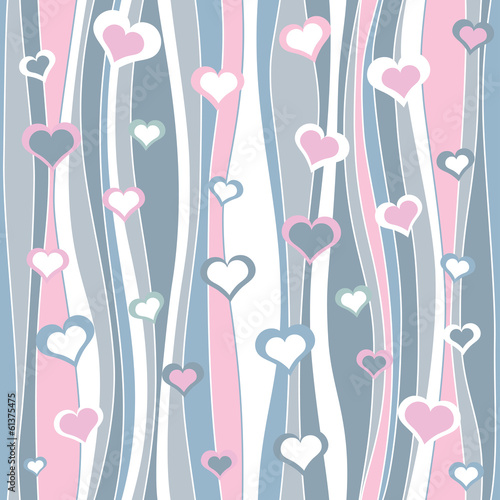 Obraz w ramie Seamless abstract valentines patterns