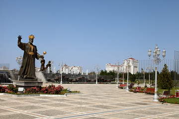 Monument historical figure Turkmenistan.