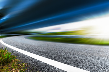 Canvas Print - speeding road