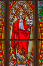 Bratislava - Jesus The Pantokrator From Windowpane Of Cathedral