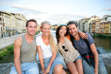 Wall Mural - Friends - group of people on travel vacation