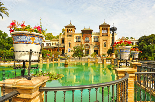 Tapeta ścienna Maria luisa park, mudejar pavilion, sewilla, hiszpania