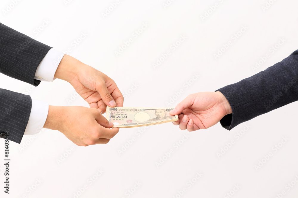 お金の受け渡し Stock Photo | Adobe Stock
