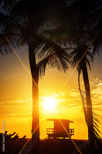 Fotoboard na płycie Miami South Beach sunrise