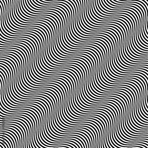 Board z aluminiowym obramowaniem Op-art paski projekt wydaje się przechylić wektor szwu