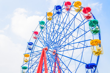 Vintage ferris wheel in the park