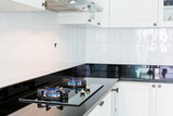 Fototapeta  - Modern white clean kitchen interior