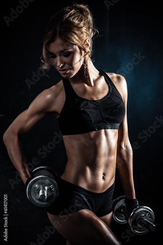 Tapeta ścienna Fitness z hantlami