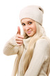 © lenets_tan - beautiful young woman showing thumbs up sign