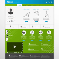 Wall Mural - web design, elements, buttons, icons. templates for website.