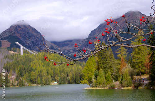 Board z aluminiowym obramowaniem Strbske pleso, tatry wysokie, słowacja