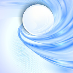 Poster - Abstract blue waving background
