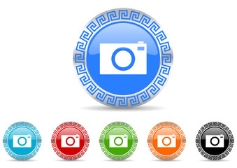 camera icon vector set