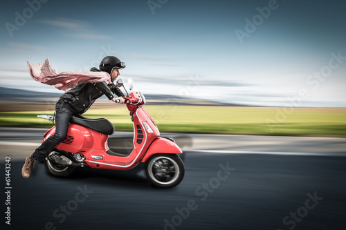 Nowoczesny obraz na płótnie Scooter vintage