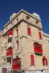 Valletta Malta balconies architecture