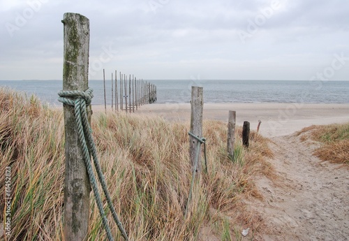 Naklejka na drzwi path to beach